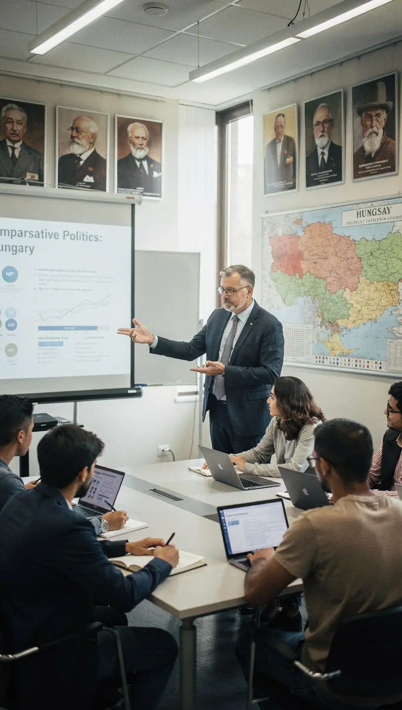 Tudósok, akik közösen dolgoznak egy kormányzati politika kutatásán.