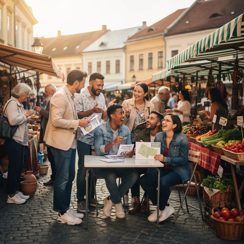 Politikai elemzők egy konferencián, ahol a kormányzati stratégiákat vitatják meg.